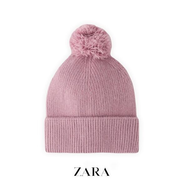 ZARA Kids | Pink | BASIC KNIT HAT - Picture 1 of 3